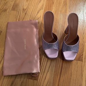 Amina Muaddi Crystal platform Dalia sandal